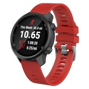 ISABAKE Bracelet de rechange en silicone souple pour montre intelligente Venu Sq GPS Forerunner 245/245, Fenix 6s 20 mm - Bracelet confortable pour Vivoactive 3 Music/HR Forerunner 645 Music (Isabake, neuf)