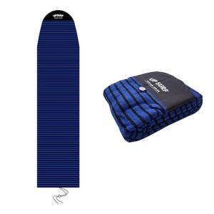 UPSURF &ndash; Housse de chaussettes de surf de 2,3 m, 2,4 m, 2,4 m, 3,5 m, housse de protection l&eacute;g&egrave;re pour votre planche de surf (noir + bleu, 20,3 cm) (UPSURF.EUR, neuf)