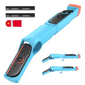 FASTSNAIL (Switch 2/Switch 1 Compatible) Gun Grip pour Splatoon 3/2, Support de Manette pour Joycon, Poignée Accessoires pour Nintendo Switch 2/Switch 1 (FastSnail EU, neuf)