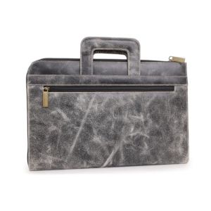 Bucklestone - Porte Document Cuir Homme - Pochette Pour A4 Bloc-Note et Tablette - Portefeuille Zippé Avec Poignée Rétractable - Westminster - Noir (The Real Handbag Shop, neuf)