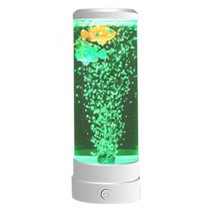 Générique Lampe Poisson Bulle | Veilleuse Avec 3 Poissons, Lampe À Tube À Bulles Réaliste Changeant De Couleur, Lampe D'ambiance LED Fantaisie Poisson Bulle Lampe D'aquarium Pour Décoration De Maison (wulea, neuf)