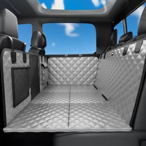 Pecute Extension Housse Siege Chien pour Grandes Voitures/Camions145*73 cm, Protection Siege Voiture en Tissu Facile &agrave; Nettoyer, Rangement Facile,Imperm&eacute;able Anti-Rayures, pour Moins de 150 kg, Gris (Ligaoo, neuf)