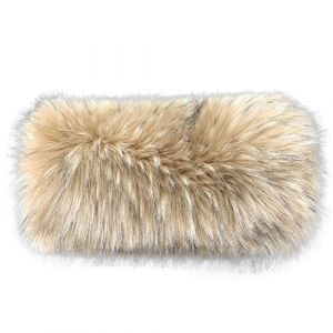 JAWSEU Chauffe-mains en Fausse Fourrure Manchon Chauffe Main Manchon en Fausse Fourrure Hiver Accessoire Femme R&eacute;chauffe-Mains Manchon de Fourrure Artificiel Doux avec Cordon de Cou (Haptre, neuf)