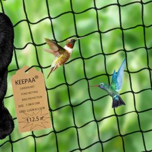 Filet Anti Oiseaux Voliere - Filet Poules de Protection Mailles de 25mm x 25 mm - Polyvalente Filet Anti Pigeon pour Plante (7.5m x15m) (KEEPAA EU, neuf)