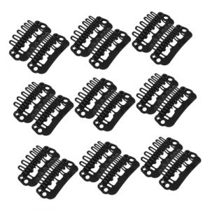 OATIPHO 100 Pièces pince à perruque clip d'extension de perruque bloc de perruque extensions de pinces à cheveux extensions de cheveux au fil invisible clip dans les extensions le fer Noir (Tsun Ki-sung, neuf)