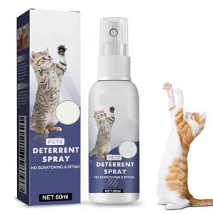 Spray anti-griffures pour chats, spray répulsif pour chats d'intérieur et d'extérieur, empêche les chats de griffer les meubles, plantes, canapés, tapis, rideaux, dressage comportemental (1pcs) (Yu Bin Can-FR, neuf)