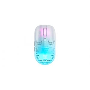 Xtrfy MZ1 Wireless, Souris Sans Fil de Gaming Ultra-L&eacute;g&egrave;re, Radio 2,4 GHz, Forme Exclusive pour une Vis&eacute;e Optimale, R&eacute;tro-&Eacute;clairage RGB, Rechargeable, Blanc (Steudter Direkt, neuf)