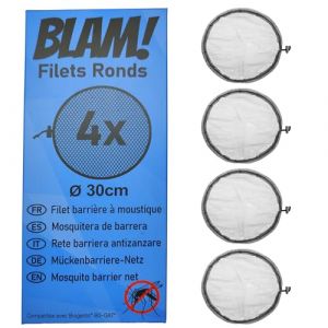 BLAM! 4 Filets Ronds de Rechange compatibles avec Biogents BG-Gat(*) et BG-Gat Reflect-Tech(*). Rechange pour piège Moustique (Moustiques, neuf)
