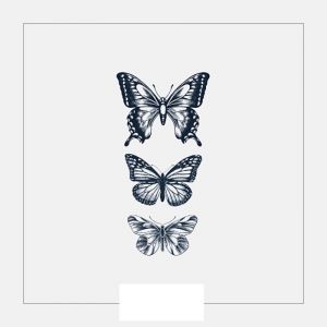 Autocollants de tatouage de couverture de papillon, imperméables et durables, noir et blanc, papillon littéraire pour fille, marque fraîche, bras de fleur (CHJWEIHHERT, neuf)