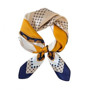 Aufeel Petit foulard carrée 100 % pure soie de mûrier pour femme, Foulard en soie, 53 x 53 cm, Small (TechGeniusDepot, neuf)