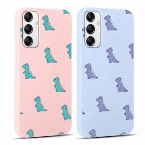 Foonary 2 Pi&egrave;ces Coque pour Samsung Galaxy A14 5G 6,8" avec Dinosaure Motif Aesthetic Design &Eacute;tui, Housse de Protection Souple Silicone TPU Antichoc Bumper Case Cover pour Samsung A14 5G,Rose (BAROR TRADING, neuf)