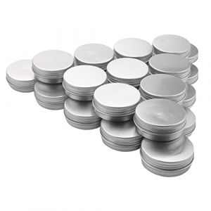Pqahffowr Paquet de 25-15Ml En Aluminium Grand Format Bougie de Maquillage Pots Capacité Vide Gros Cosmétique/Bougie/Pots À Épices/Produit Pour Les Cheveux/Pot de Conserve Sucré (xuxiachuanyu, neuf)