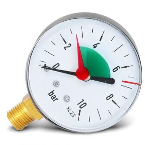 Instalguru Manom&egrave;tre 63 mm 0&ndash;10 Bar avec Raccord Lat&eacute;ral G 1/4 pour Eau Chauffage Plomberie Contr&ocirc;le De Pression Installation Sanitaire Indicateur Fiable (Instalguru-fr, neuf)