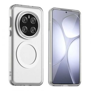 GOGME Coque pour Huawei Honor Magic 7 Pro / Magic7 Pro, Compatible avec MagSafe, Etui Silicone TPU + R&eacute;sistante aux Chocs PC, &Eacute;tui Housse Antichoc &agrave; Dos Translucide Mat - Blanc (KERUN EU, neuf)