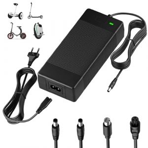 Yeerain Amélioré 42V 3A Chargeur Trotinette Electrique, Chargeur Hoverboard avec 4 Connecteurs, Chargeur Universel pour Hoverboard, Trottinette, Xiaomi, pour Toutes Les Batteries Lithium 36V DC (Skysky Shop, neuf)