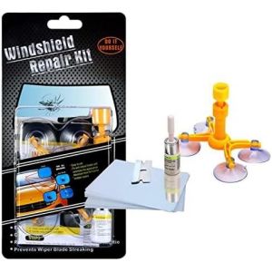 Manelord Car Kit Reparation Pare Brise, R&eacute;sine Pare Brise de R&eacute;paration Pare-Brise, pour R&eacute;parer Les &Eacute;clats de Fissure de Pare Brise Voiture (ManelordEu, neuf)