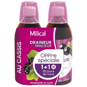 Milical Ultra Draineur Minceur Lot de 2 x 500 ml - Cassis (BackinLine, neuf)