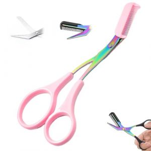 Ciseaux Sourcils Femme Brosse Sourcil 2025 Nouveau 2 - En - 1 Peigne Taille Des Sourcils Pour Cils Et Sourcils Outil de Beauté pour Femmes Hommes (5) (jingteng464, neuf)