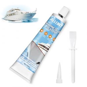 Allony Mastic, Silicone Noir, Mastic Multi Usage Marine, Mastic Adhésif Marin pour Bateau, Bateau, Yacht, Intérieur et Extérieur, 100ml (SUQIAN, neuf)
