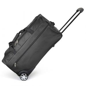 KINSTON Sac de Voyage Trolley Noir 62.5L - Sac à roulettes & Canne Télescopique, Compartiment Principal Spacieux et Poche Latérale Zippée - Bagage à Main Idéal pour Voyages et Week-Ends (Kinston, neuf)