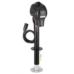 VEVOR Cric de Remorque &Eacute;lectrique, 1588 kg, Cric de Camping-Car Robuste avec Connecteur &agrave; 7 Broche, Manivelle, LED, Plage de Levage 240-815 mm, R&eacute;sistant aux Intemp&eacute;ries, pour Remorques Camping-Cars (VEVOR Direct Store FR, neuf)