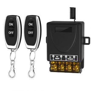 GUUZI Commutateur &agrave; distance sans fil, relais DC 12~72V/30 A, commutateur RF sans fil pour tous types de moteurs CC, contr&ocirc;le de luminaire, etc. avec contr&ocirc;le longue port&eacute;e de 100m (GUZI STORE, neuf)