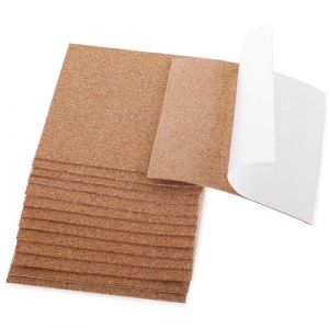 16 pi&egrave;ces de plaque en li&egrave;ge auto-adh&eacute;sive, plaques en li&egrave;ge de 1 mm d&rsquo;&eacute;paisseur, rectangulaires auto-adh&eacute;sives pour sous-verre en li&egrave;ge, tapis en li&egrave;ge, d&eacute;coration de table, d&eacute;coration murale, DIY (Misty Gray, neuf)