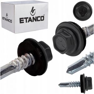 Etanco GT5 Vis autoperceuses m&eacute;talliques (250, RAL 7022 - Gris Umbra, 5,5 x 25 mm) (BKTechnik24, neuf)