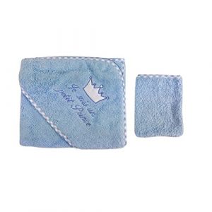 Parure de bain pour bébé bleu - Je suis un petit prince (NISSANOU, neuf)