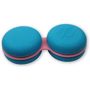 SPORTS WORLD VISION Étui de Rangement/trempage pour lentilles de Contact Bleu foncé Macaron pour Yeux Gauche/Droit – Étuis à lentilles de Contact durables, compacts, Portables et étanches 1 pièce (DJ Blee Optical Ltd, neuf)