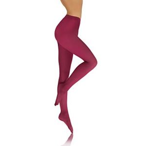 sesto senso Collants Femme Rouge Opaque Lisse Microfibre 40 DEN Rouge XL Bordeaux (CityFashion, neuf)