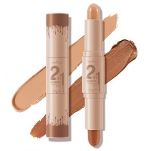 Boobeen Crayon Correcteur de Teint Contour - Crayon bronzant et éclaircissant à double extrémité pour modeler le visage, éclaircir le visage et nuancer le teint pour les femmes, résistant à l'eau (Boobeen, neuf)