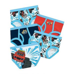 Blaze et les Monster Machines Lot de 5 sous-vêtements pour garçon | Multipack Monster Trucks Slips Garçons | 6-7 Ans (Character FR, neuf)
