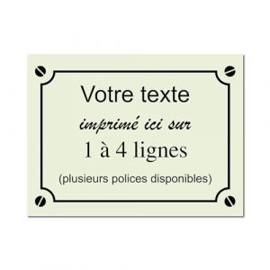 Plaque de rue décorative en aluminium Personnalisée pour intérieur et extérieur 30x20cm Beige (my-goodprice, neuf)