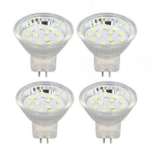 Pilipane Remplacement Halog&egrave;ne LED,Lampes LED, Ampoules LED, Ampoule LED, 4 Pi&egrave;ces MR11 12 Ampoules LED 2 W 300 LM Ampoule Spot Ampoule Paysage &agrave; Double Broche, &eacute;clairage sur Rail(Cold White) (Haedaxua, neuf)