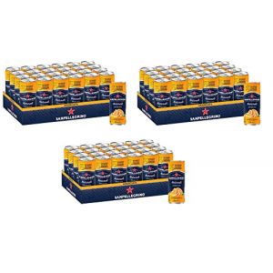 San Pellegrino | Limonade orange | Aranciata | Haute teneur en fruits 20 % d'oranges fraîchement pressées | Notes de goût légèrement acidulées | Idéal pour les déplacements | Lot de 72 boîtes (Italiaen Gourmet UK Ltd, neuf)