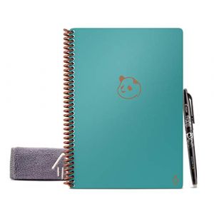 Rocketbook Panda Planner – Agenda scolaire journalier réutilisable avec 1 stylo Pilot Frixion et 1 chiffon en microfibre inclus – Couverture bleu sarcelle, format A5 (Atlantic Access Store, neuf)