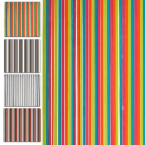 MadeInNature, Rideau de Porte Lanières Plastiques, Intérieur et Extérieur, Largeur 90 cm x Longueur 220 cm, Couleurs au Choix (Multicolore) (cité de la déco, neuf)