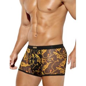 Casey Kevin Boxer Homme Hipsters Trunks Boxers Mesh Transparente sous-V&ecirc;tements Imprim&eacute; L&eacute;opard Hommes Brief Cale&ccedil;ons (Casey-Kevin, neuf)