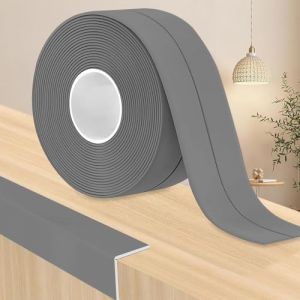 YushengTai Plinthe Adhesive,Gris 18 M Plinthe Souple Autoadh&eacute;sive 30 x 30 mm, Corniere pvc Convient pour la Cuisine et la Salle de Bain (Gris) (YUSHENGTAI, neuf)