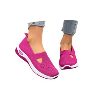 Basket Femme Sport Compensee Baskets Montantes en Toile De Marche Chaussette Trail Infirmiere Blanche Compens&eacute;e Les sans Lacet Sneakers Legere Lacets Confortable Aide Soignante Chic Running 37 (chaoyang98, neuf)