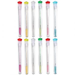 minkissy Ensemble De 12 Pinceaux &Agrave; Mascara Brosse &Agrave; De Voyage Avec Tube De Rechange &Eacute;l&eacute;gant Et Compact (Master Self, neuf)