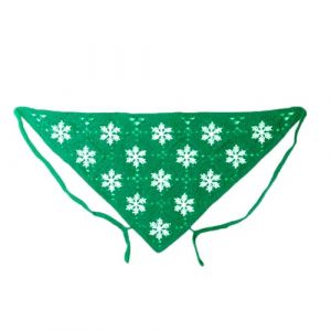 Bandeau de P&egrave;re No&euml;l tricot&eacute; flocon de neige pour l'ext&eacute;rieur Motif de flocon de neige &Eacute;charpe cr&eacute;ative pour cheveux de No&euml;l (dakeyou, neuf)