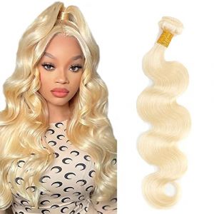#613 Bundles Human Hair Body Wave Blonde Human Hair Bundles 8A Grade Brazilian Virgin Human Hair Bundles 1 Bundle 100g Body Wave Bundles Human Hair 14 Inch (BF Hair, neuf)
