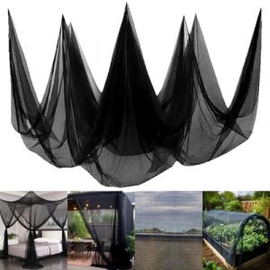 Filet Moustiquaire Noir, 2,4 m &times; 6 m Filet Anti Insecte, Filet de Protection Jardin, Filets Anti Oiseaux, Filets Anti Insecte Potager, pour Couverture de Jardin, Terrasse, Ext&eacute;rieur et Fen&ecirc;tres (Promo Holding, neuf)