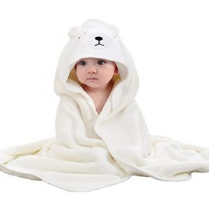 Ahuuen Serviette De Bain &Agrave; Capuche | Cape De Bain B&eacute;b&eacute; &Agrave; Capuche | Poncho De Bain Bebe Extra Doux Absorbant | Couverture De Bain Mignonne pour B&eacute;b&eacute; De 0 &Agrave; 3 Ans | Garder Au Chaud | 31.4 * 31.4in (auedty, neuf)