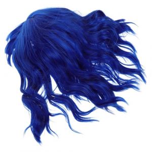 Healeved Perruque Courte Boucl&eacute;e Cosplay Femme Wig Bob Synth&eacute;tique Bleu Fonc&eacute; Cheveux Ondul&eacute;s Longueur &Eacute;paule Entretien Facile pour F&ecirc;tes et Carnavals (Sonieg, neuf)