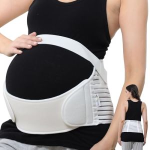 NEOtech Care Ceinture de grossesse de marque Support lombaire et soutien abdominal/abdomen, pour femme enceinte (Ivoire, Taille XL) (NEOtech Care (EU), neuf)