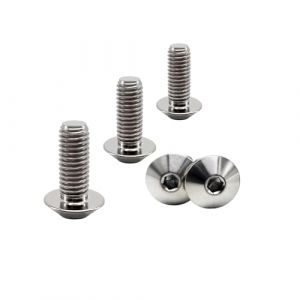 RISON-Titanium Vis en Titane pour V&eacute;lo Moto M6x1.0x20mm, Boulons &agrave; T&ecirc;te Allen Semi-ronde, Vis &agrave; T&ecirc;te Parapluie Vis Hexagonales &agrave; D&ocirc;me, Lot de 5 (SINO-SWISSTI, neuf)