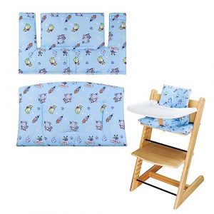 Coussin de chaise haute Stokke, doux et confortable pour siège bébé Stokke avec jolis graphismes, pour le coussin de bébé Tripp Trapp rend le bébé assis et plus confortable (motif espace bleu) (Tengest, neuf)